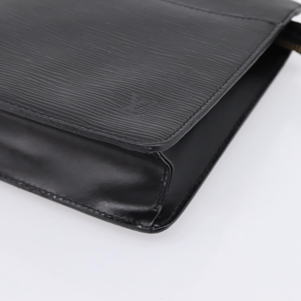 LOUIS VUITTON Epi Pochette Homme Clutch Bag Black M52522 LV Auth 196858