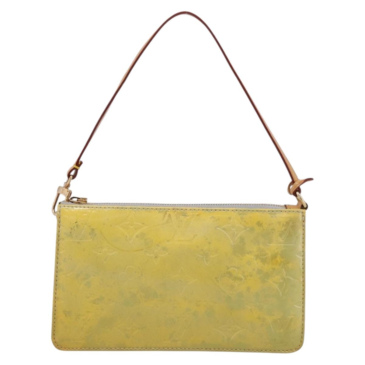 LOUIS VUITTON Monogram Vernis Lexington Pouch Gris M91056 LV Auth 196859