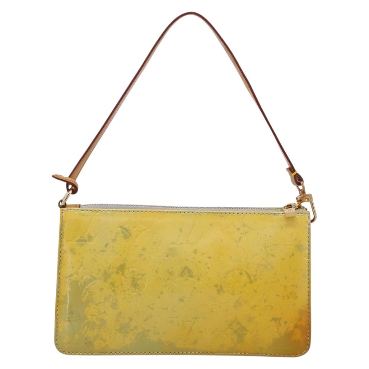 LOUIS VUITTON Monogram Vernis Lexington Pouch Gris M91056 LV Auth 196859