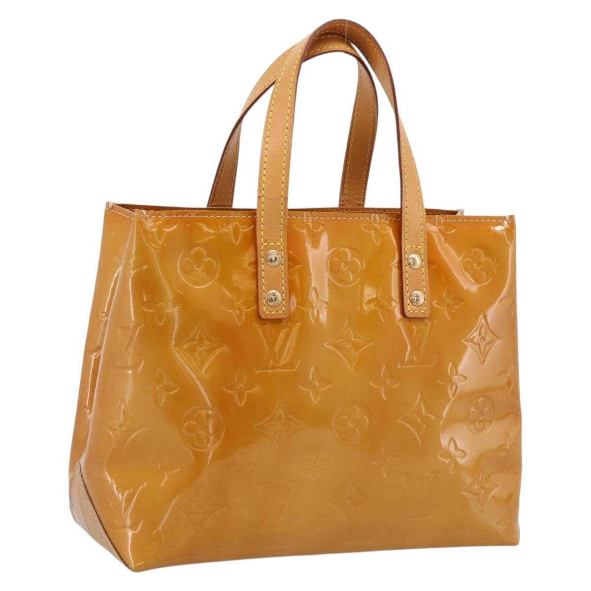 LOUIS VUITTON Monogram Vernis Reade PM Hand Bag Beige M91144 LV Auth 196860