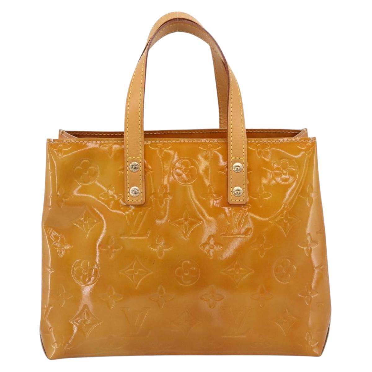 LOUIS VUITTON Monogram Vernis Reade PM Hand Bag Beige M91144 LV Auth 196860