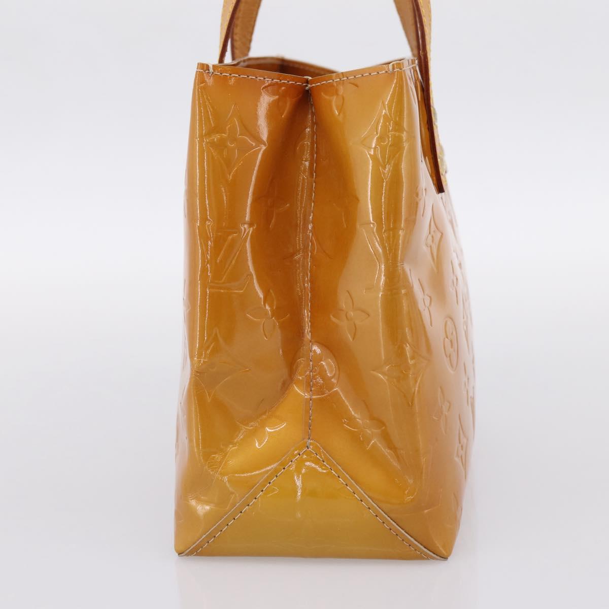 LOUIS VUITTON Monogram Vernis Reade PM Hand Bag Beige M91144 LV Auth 196860