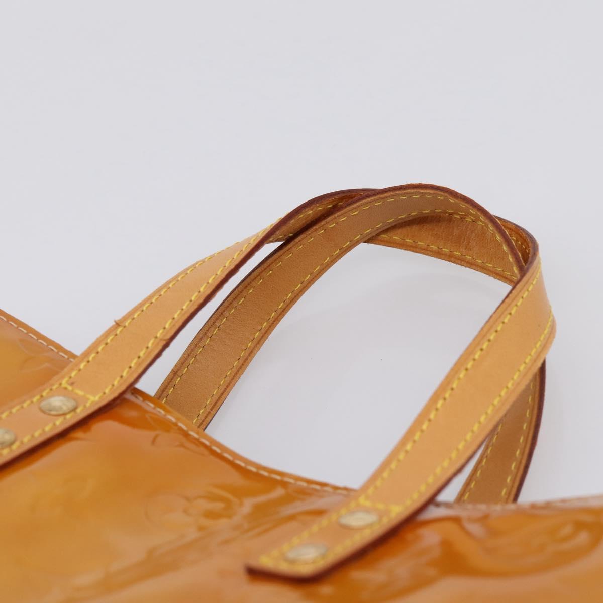 LOUIS VUITTON Monogram Vernis Reade PM Hand Bag Beige M91144 LV Auth 196860