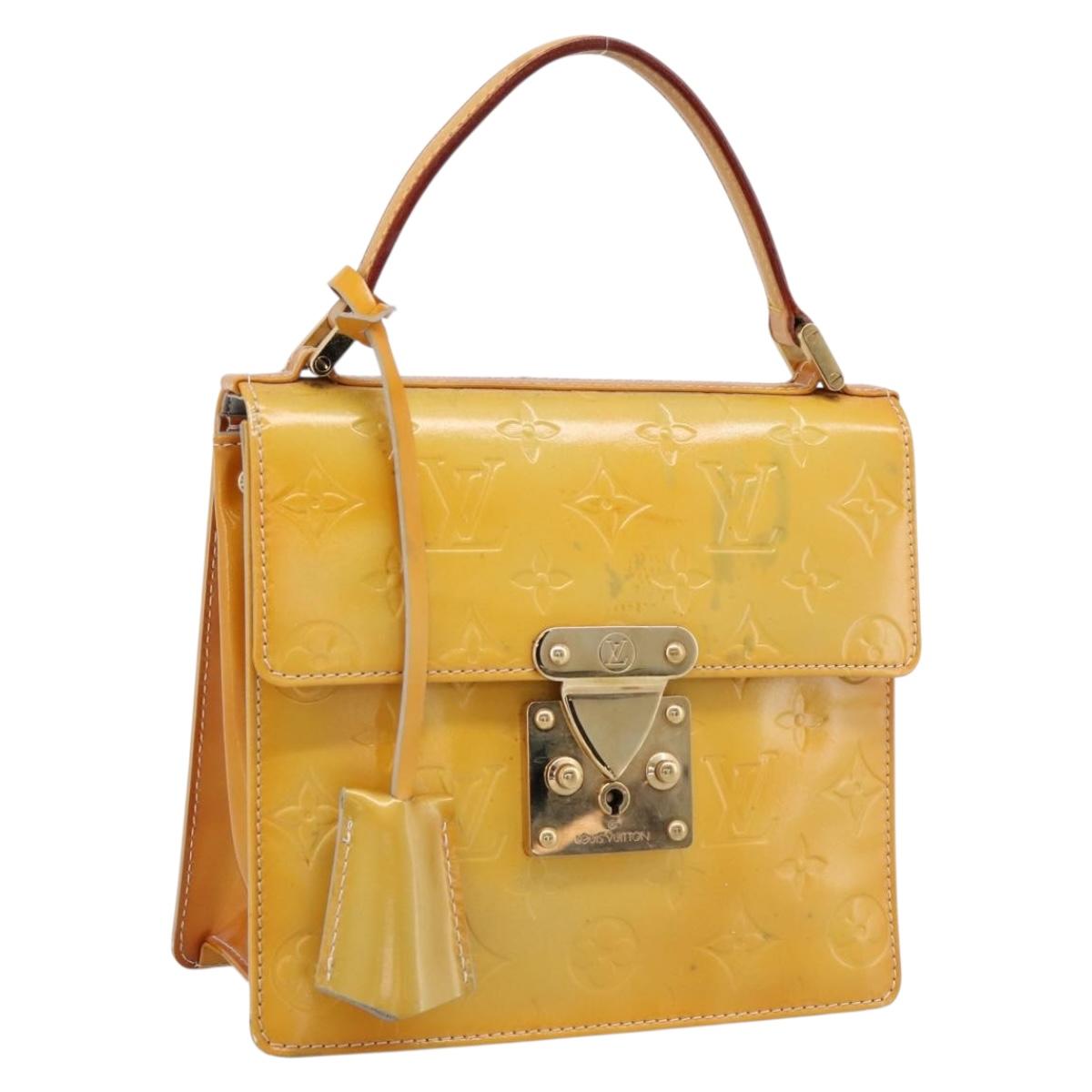 LOUIS VUITTON Monogram Vernis Spring Street Hand Bag Gris M91029 LV Auth 196862