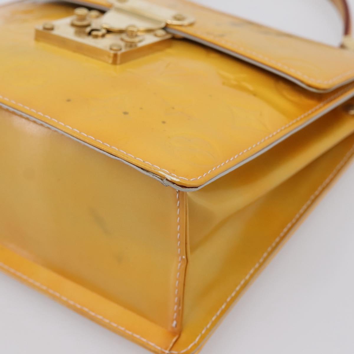 LOUIS VUITTON Monogram Vernis Spring Street Hand Bag Gris M91029 LV Auth 196862