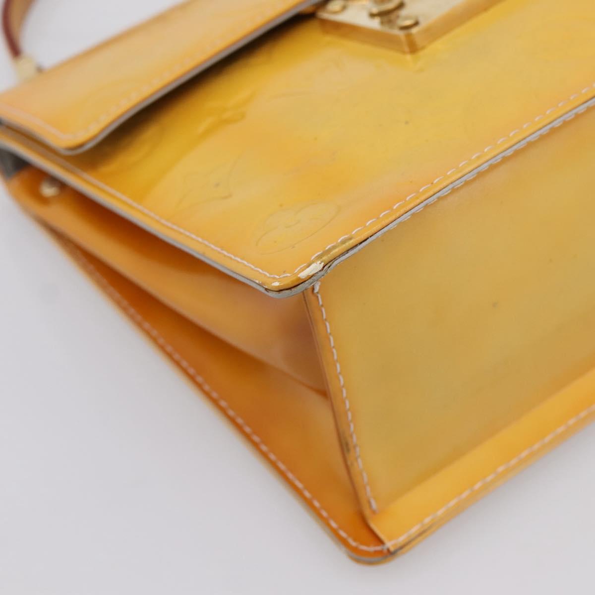 LOUIS VUITTON Monogram Vernis Spring Street Hand Bag Gris M91029 LV Auth 196862