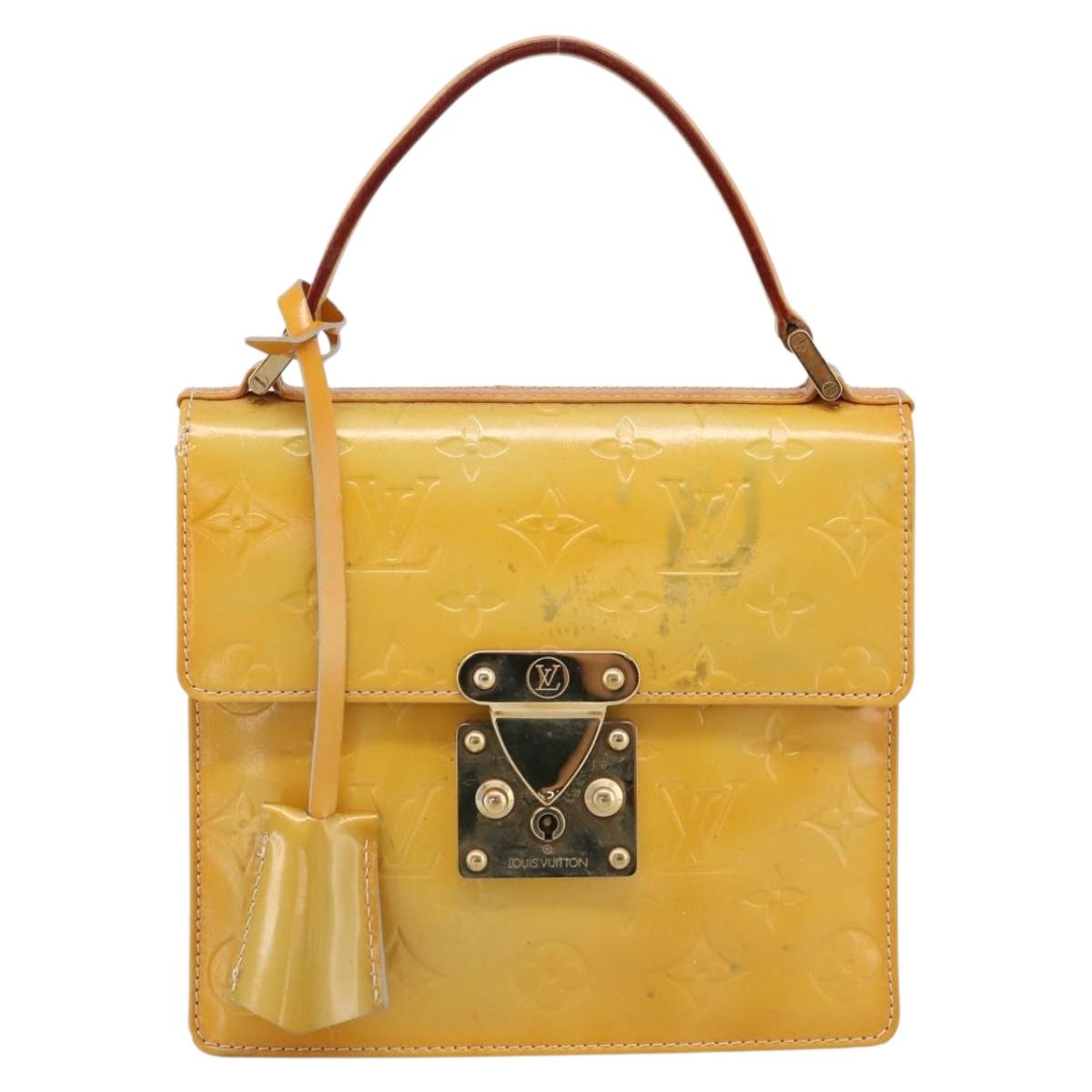 LOUIS VUITTON Monogram Vernis Spring Street Hand Bag Gris M91029 LV Auth 196862