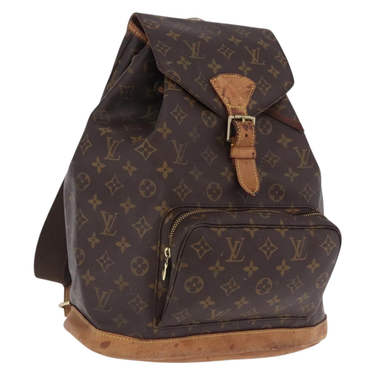 LOUIS VUITTON Monogram Montsouris GM Backpack M51135 LV Auth 196867