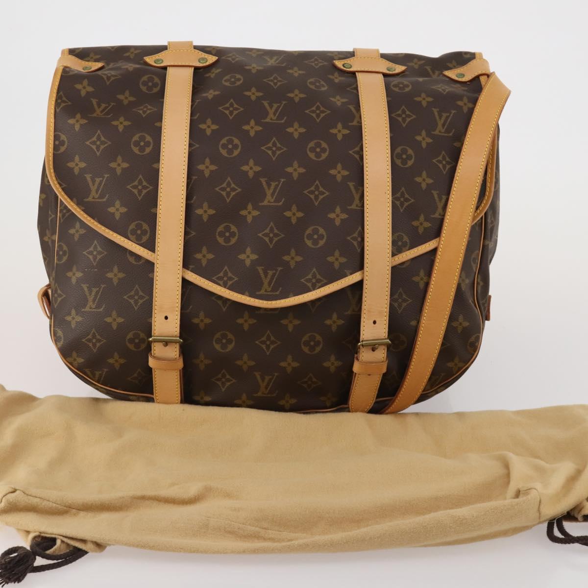 LOUIS VUITTON Monogram Saumur 43 Shoulder Bag M42252 LV Auth 196870SAV