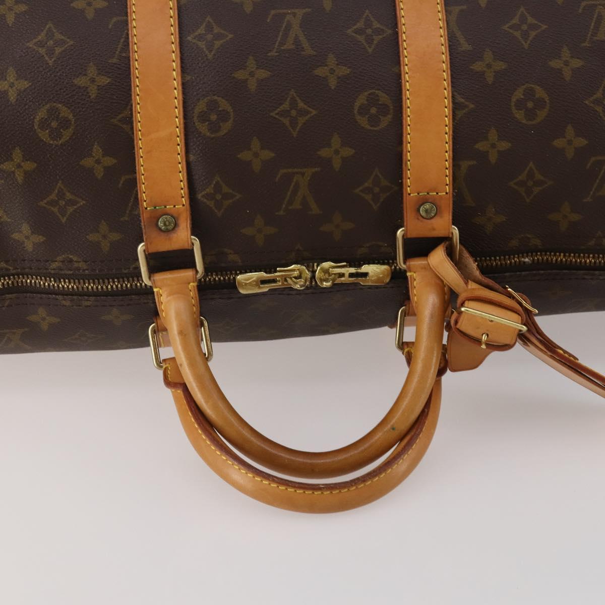 LOUIS VUITTON Monogram Keepall 55 Boston Bag M41424 LV Auth 196871V