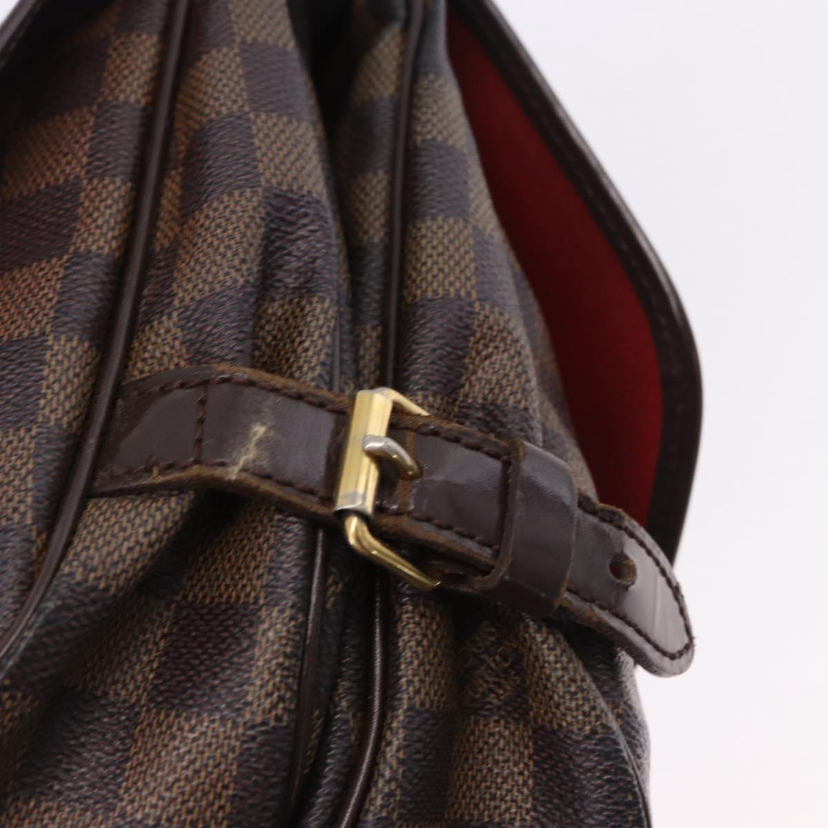 LOUIS VUITTON Damier Ebene Saumur 30 Shoulder Bag SPO N48081 LV Auth 196874