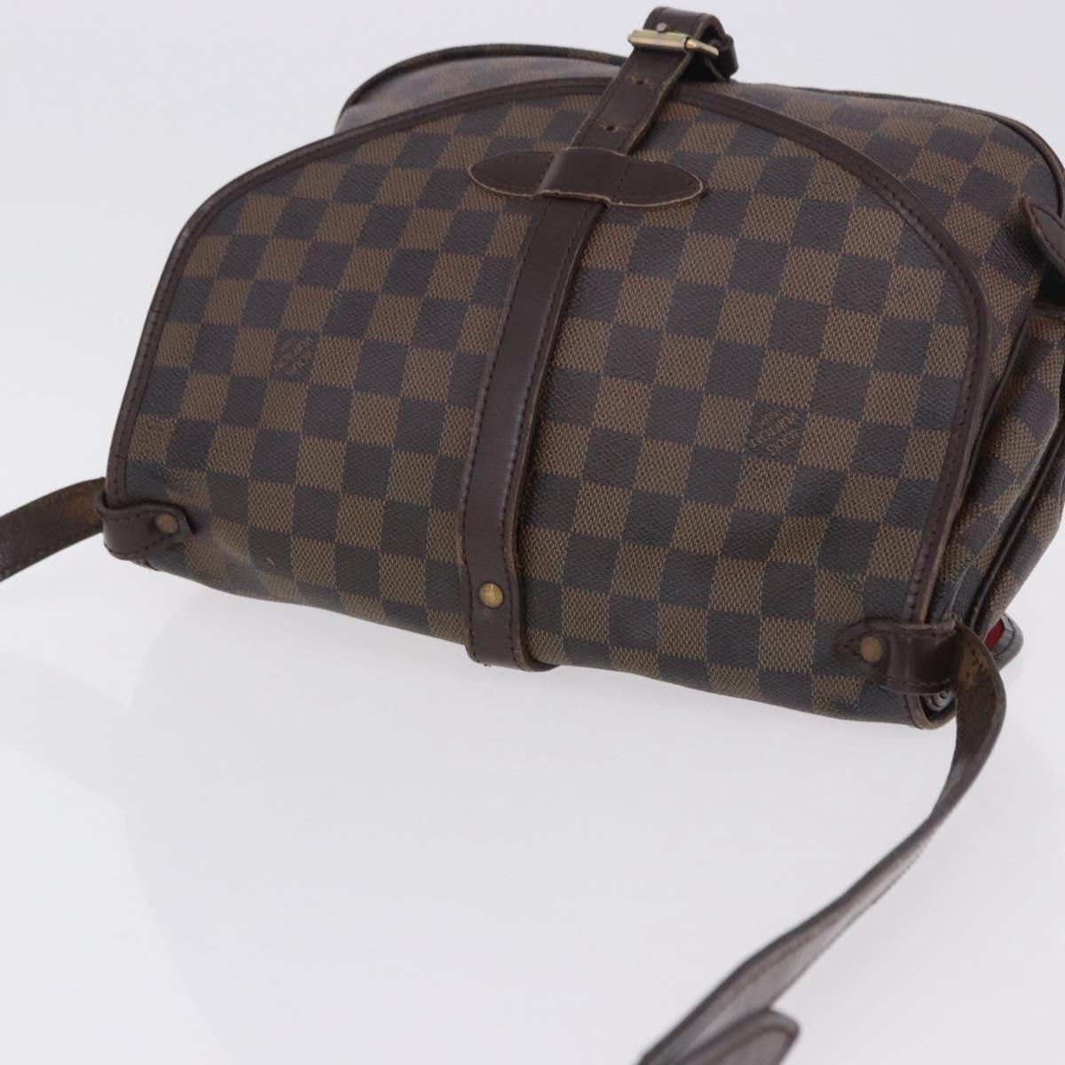 LOUIS VUITTON Damier Ebene Saumur 30 Shoulder Bag SPO N48081 LV Auth 196874