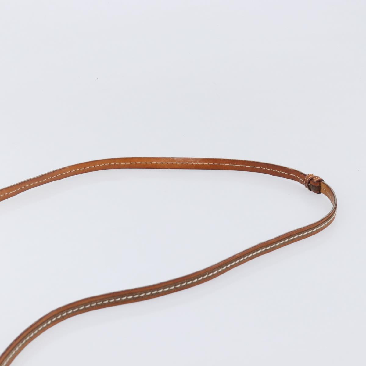 Christian Dior Trotter Canvas Romantic Chain Bag PVC Brown Silver Auth 196875M