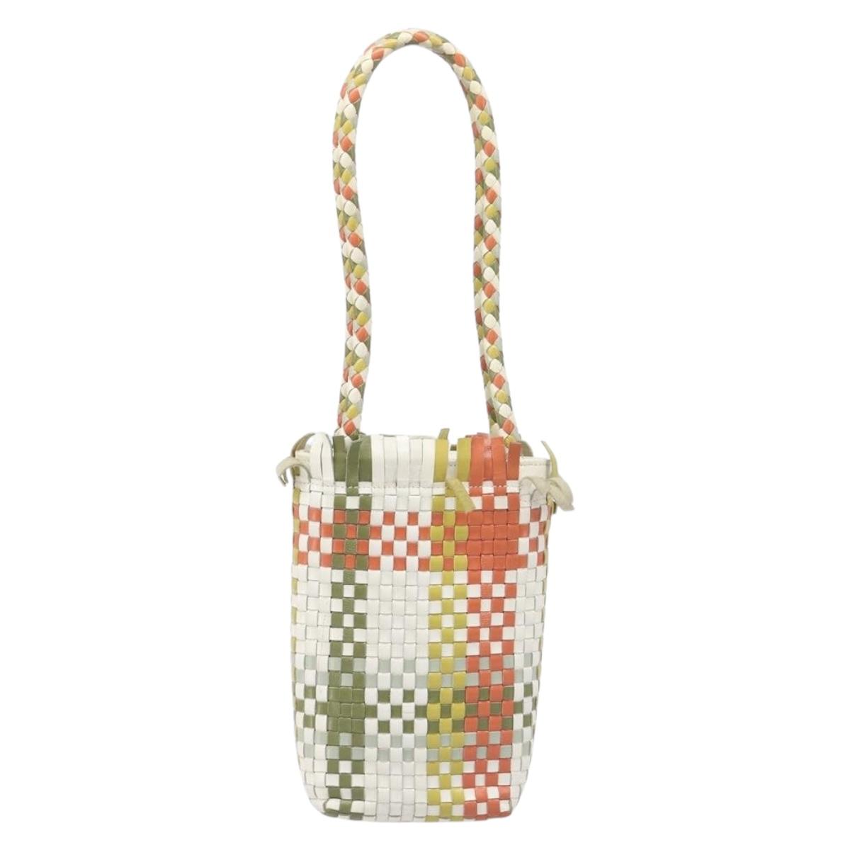 Salvatore Ferragamo Gancini Hand Bag Leather Multicolor Auth 196876A