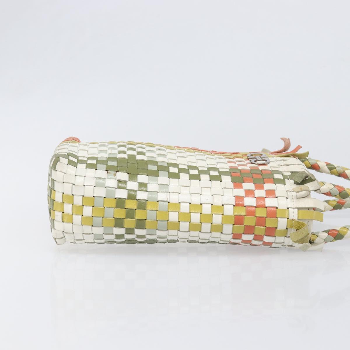 Salvatore Ferragamo Gancini Hand Bag Leather Multicolor Auth 196876A