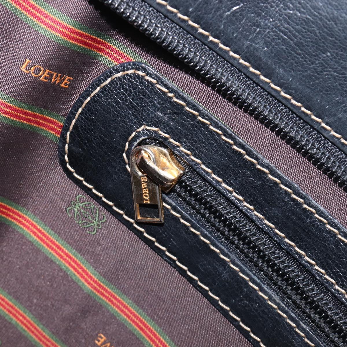 LOEWE Velazquez Tote Bag Leather Brown Gold Auth 196877