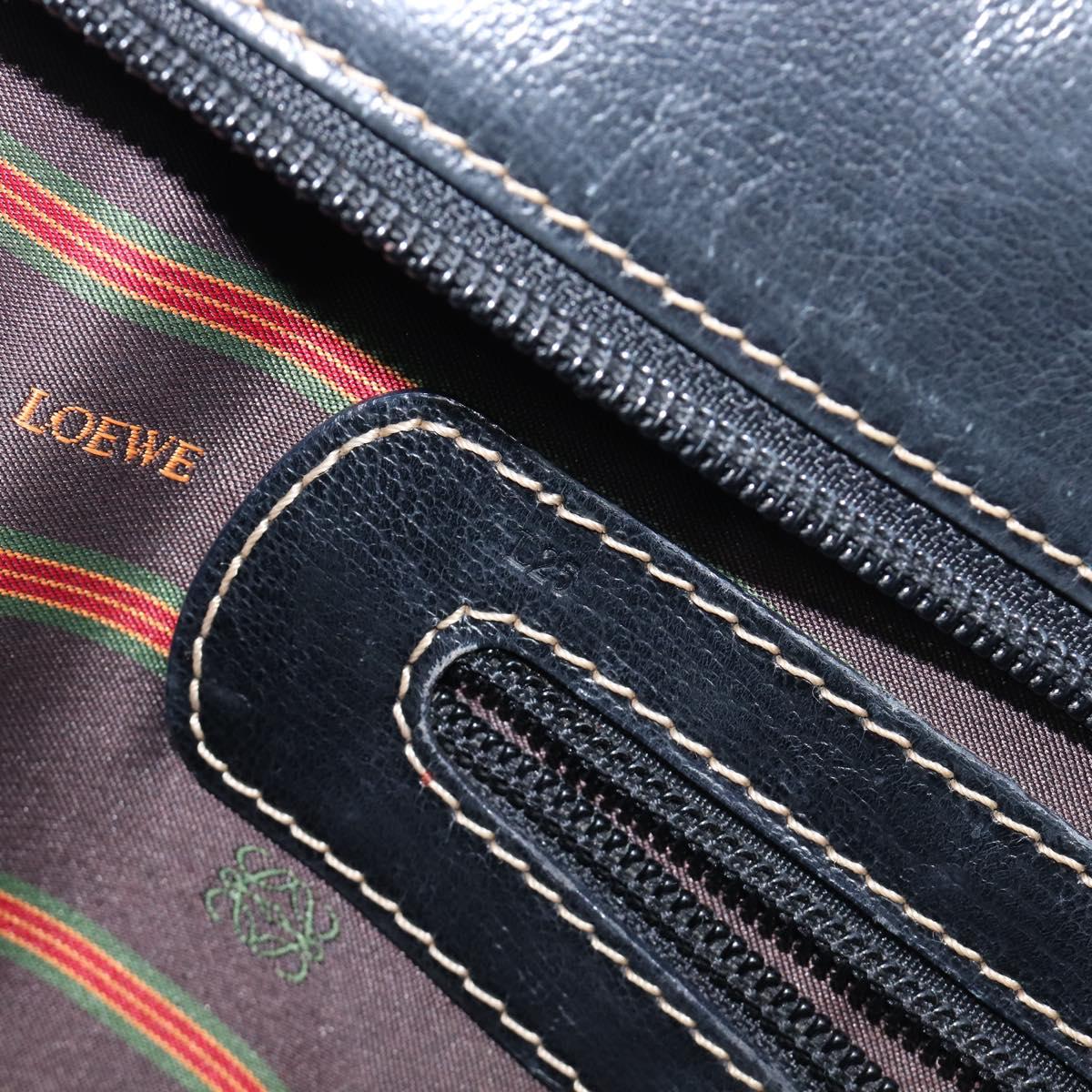 LOEWE Velazquez Tote Bag Leather Brown Gold Auth 196877