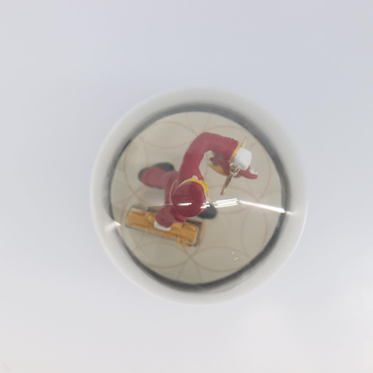 LOUIS VUITTON Pageboy Snow Globe Glass Red Clear LV Auth 196889A
