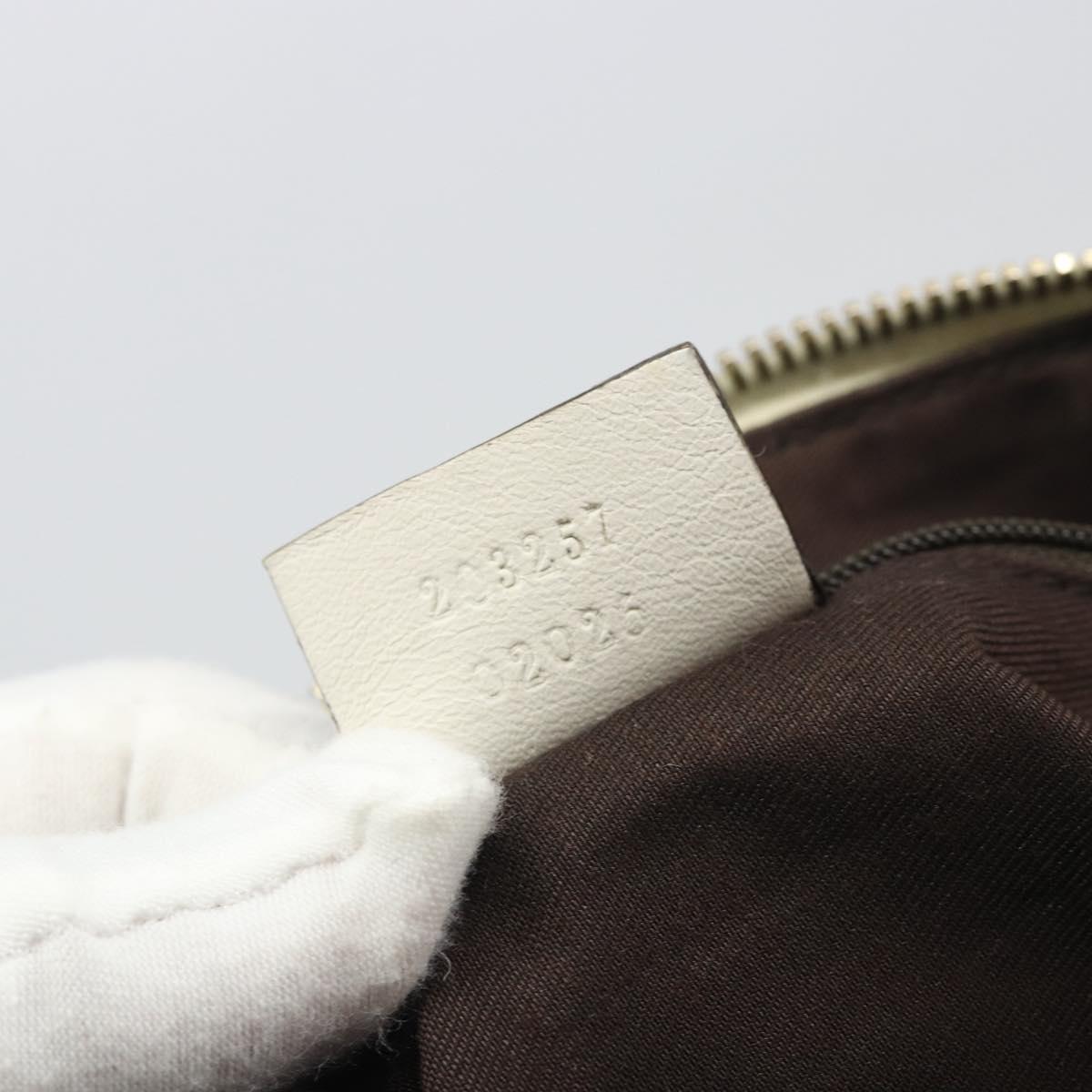 GUCCI GG Canvas Shoulder Bag Beige Gold 203257 Auth 196900
