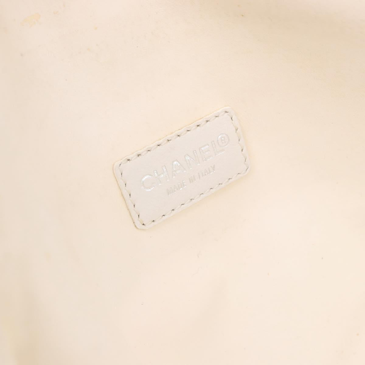 CHANEL High Summer Pouch Coated Canvas Red CC Auth 196901
