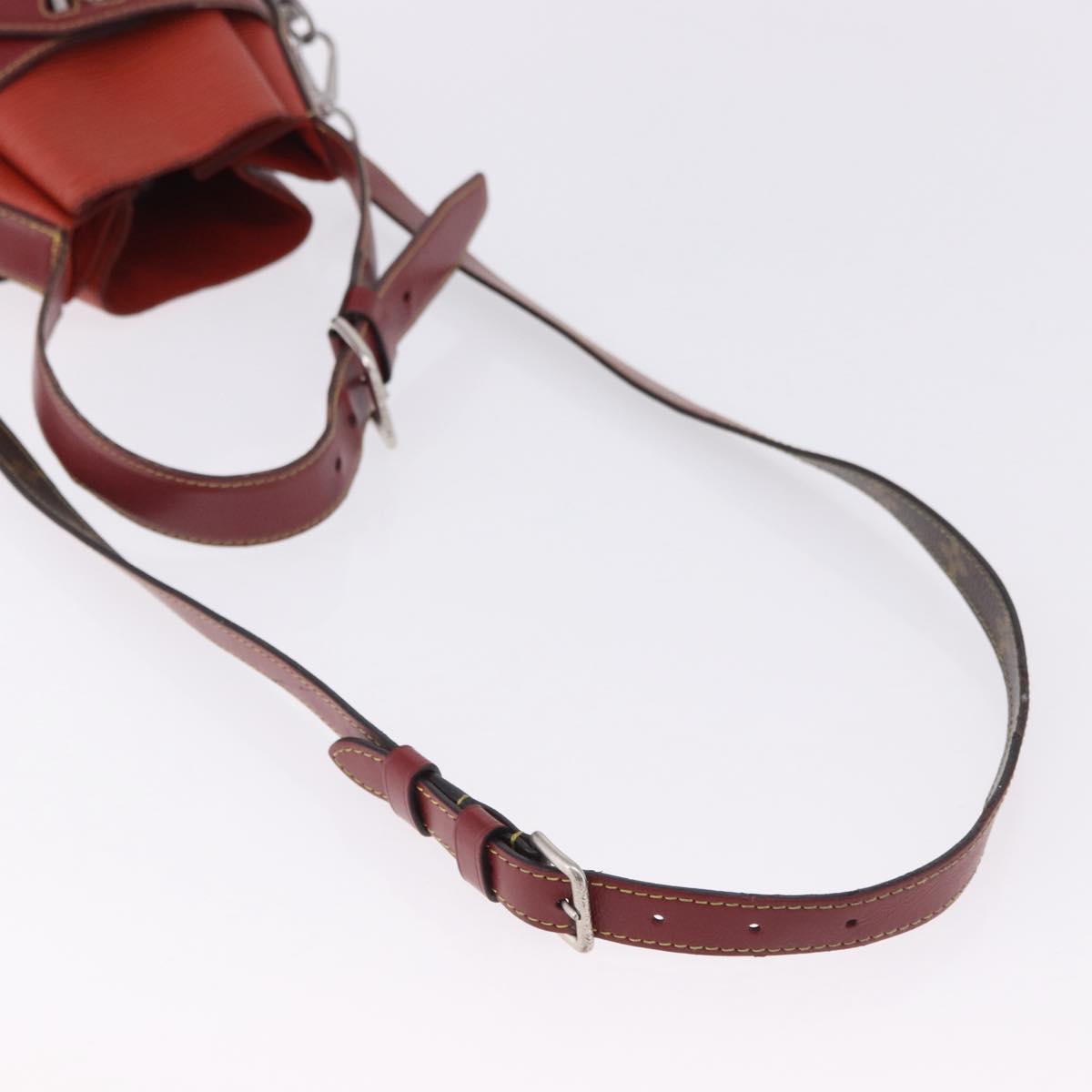 LOUIS VUITTON Epi Twist Bucket Shoulder Bag Red Silver M52927 LV Auth 196905