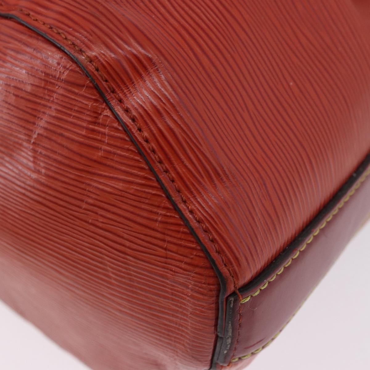 LOUIS VUITTON Epi Twist Bucket Shoulder Bag Red Silver M52927 LV Auth 196905
