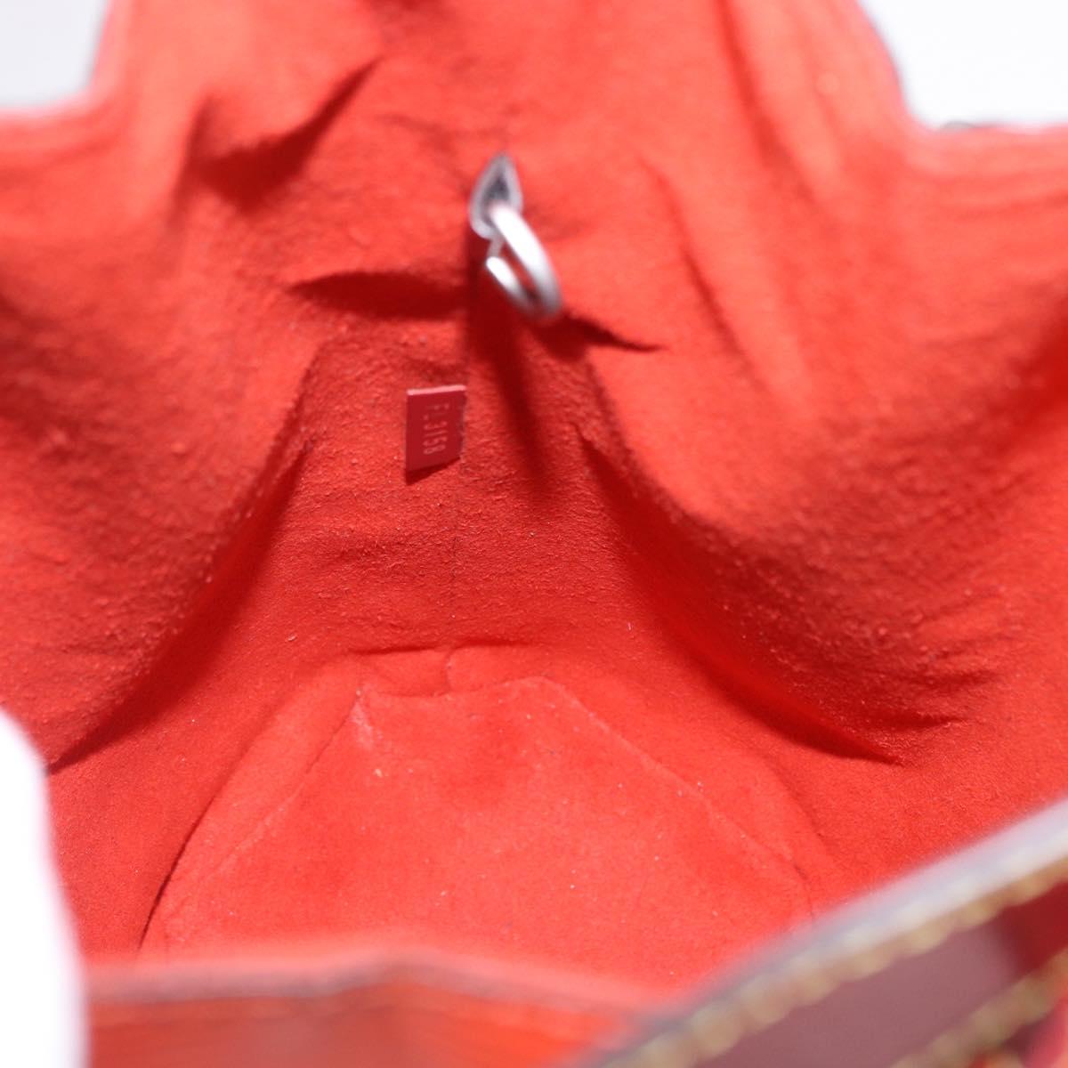 LOUIS VUITTON Epi Twist Bucket Shoulder Bag Red Silver M52927 LV Auth 196905