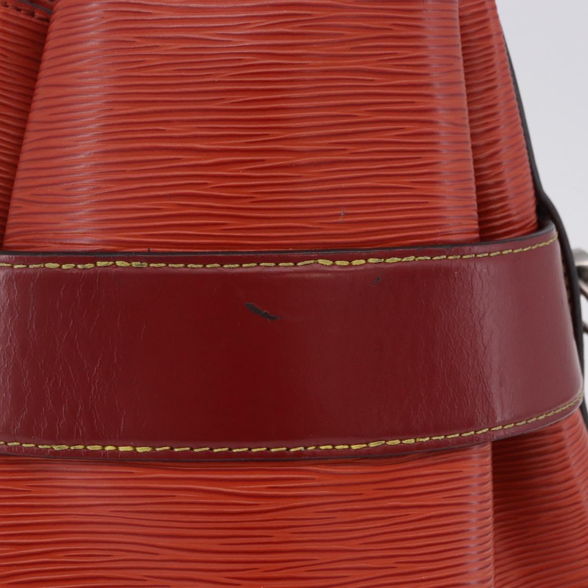 LOUIS VUITTON Epi Twist Bucket Shoulder Bag Red Silver M52927 LV Auth 196905