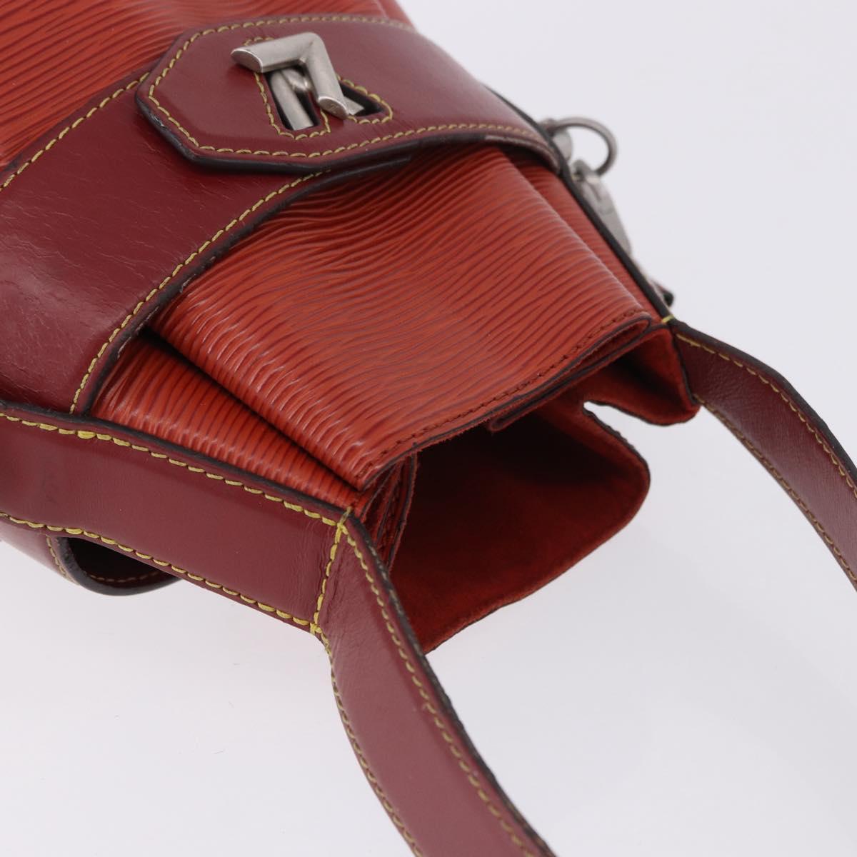 LOUIS VUITTON Epi Twist Bucket Shoulder Bag Red Silver M52927 LV Auth 196905