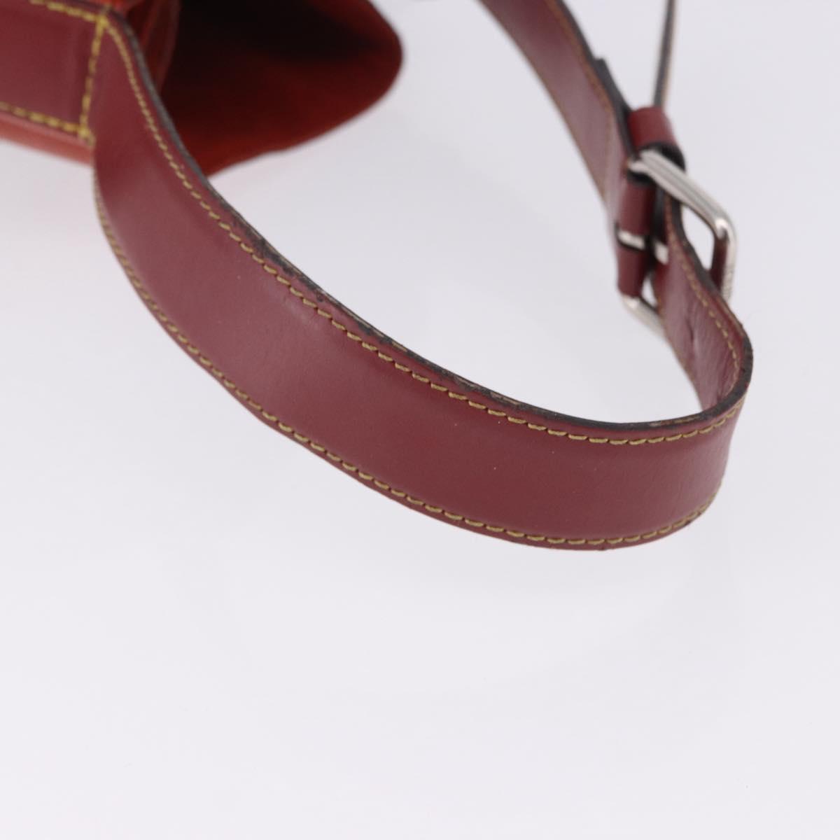 LOUIS VUITTON Epi Twist Bucket Shoulder Bag Red Silver M52927 LV Auth 196905