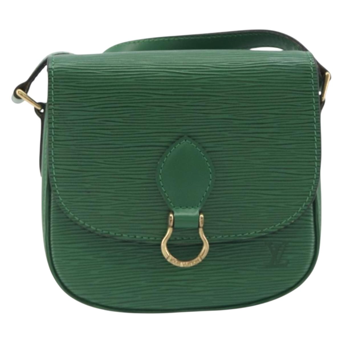 LOUIS VUITTON Epi Saint Cloud PM Shoulder Bag Green M52214 LV Auth 196906A