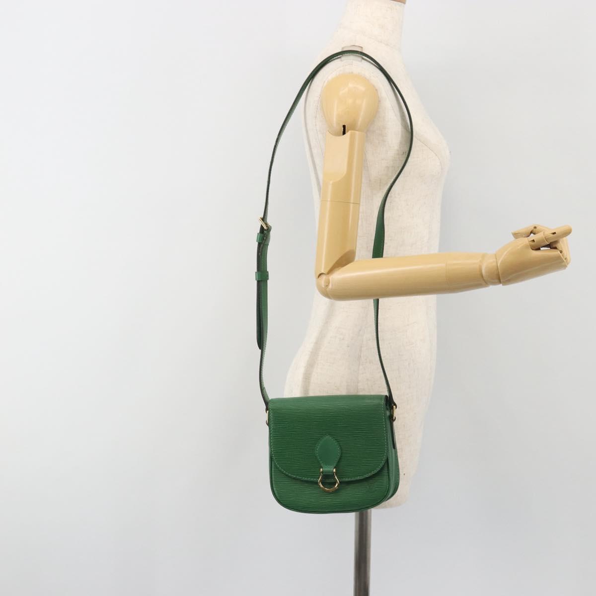 LOUIS VUITTON Epi Saint Cloud PM Shoulder Bag Green M52214 LV Auth 196906A