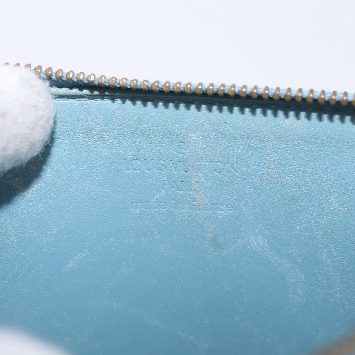 LOUIS VUITTON Monogram Vernis Lexington Pouch Baby Blue M91011 LV Auth 196907