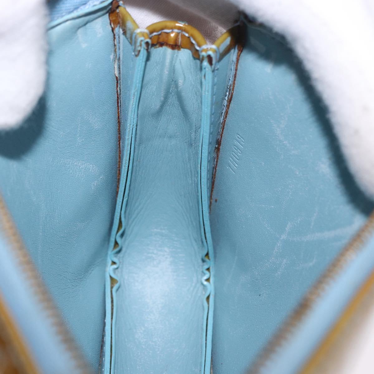 LOUIS VUITTON Monogram Vernis Lexington Pouch Baby Blue M91011 LV Auth 196907