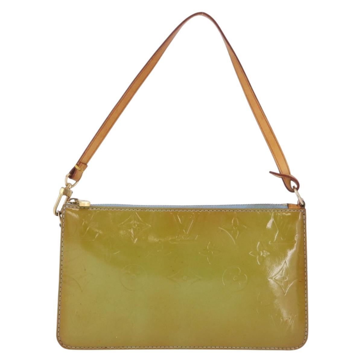 LOUIS VUITTON Monogram Vernis Lexington Pouch Baby Blue M91011 LV Auth 196907