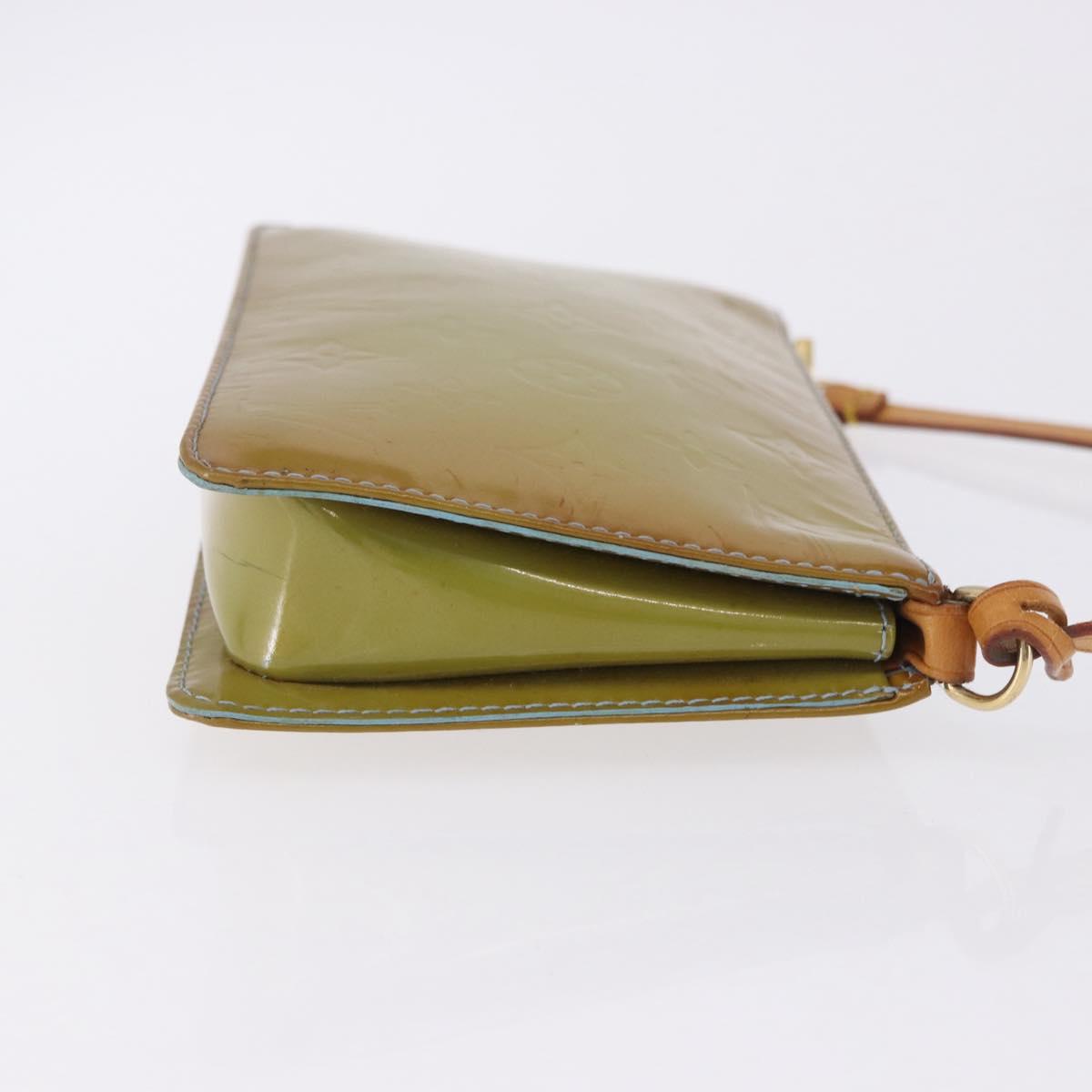 LOUIS VUITTON Monogram Vernis Lexington Pouch Baby Blue M91011 LV Auth 196907