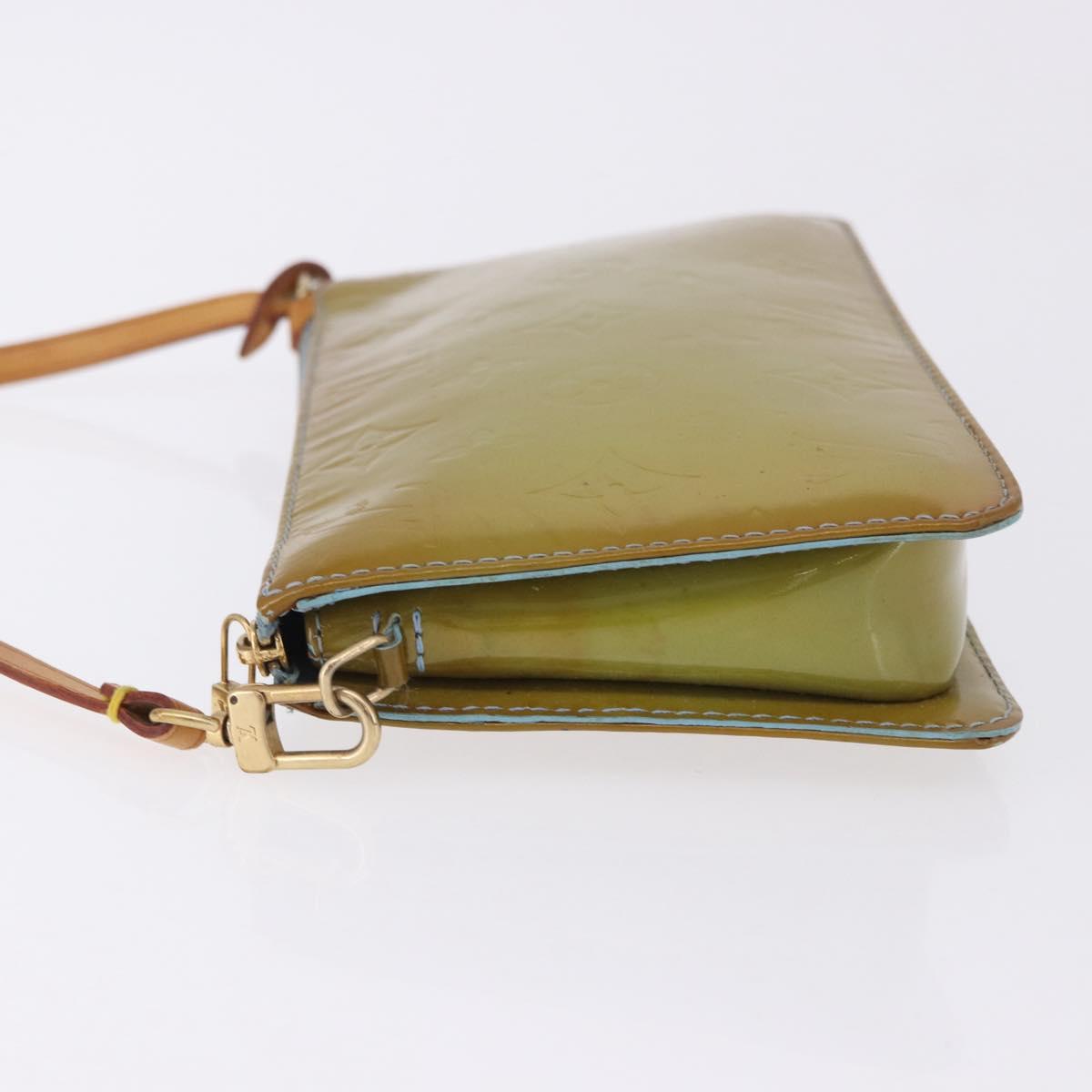 LOUIS VUITTON Monogram Vernis Lexington Pouch Baby Blue M91011 LV Auth 196907