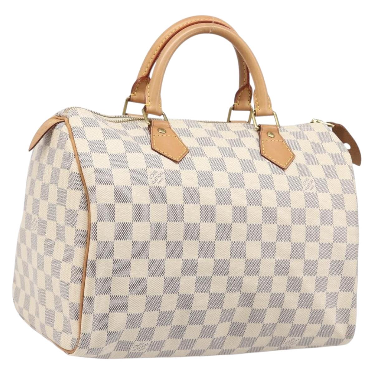 LOUIS VUITTON Damier Azur Speedy 30 Hand Bag N41533 LV Auth 196914SAV