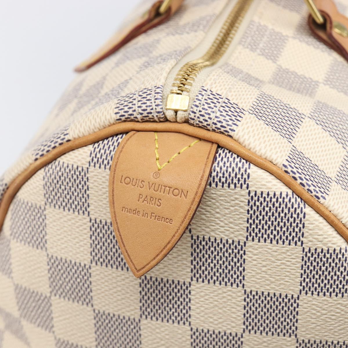 LOUIS VUITTON Damier Azur Speedy 30 Hand Bag N41533 LV Auth 196914SAV