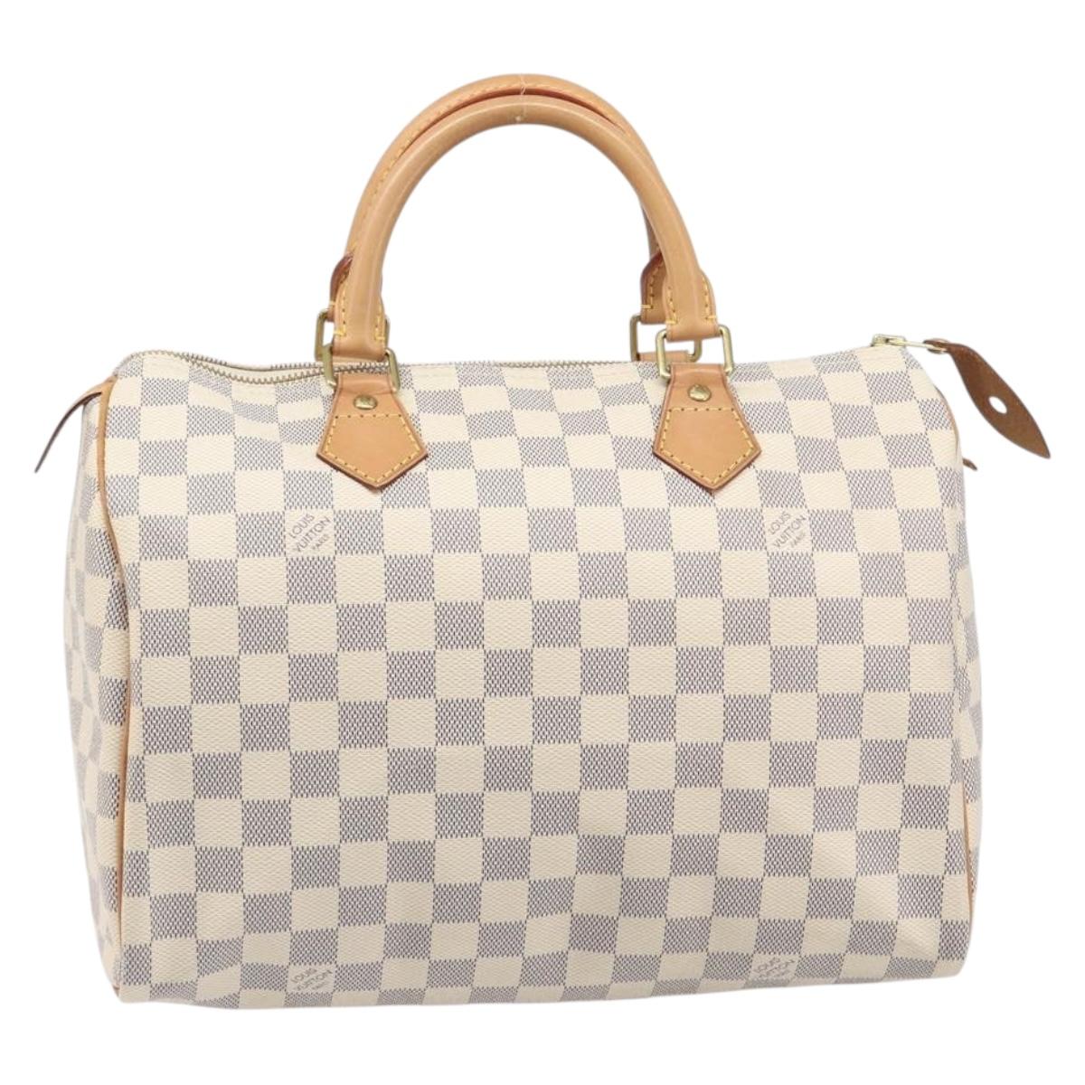 LOUIS VUITTON Damier Azur Speedy 30 Hand Bag N41533 LV Auth 196914SAV