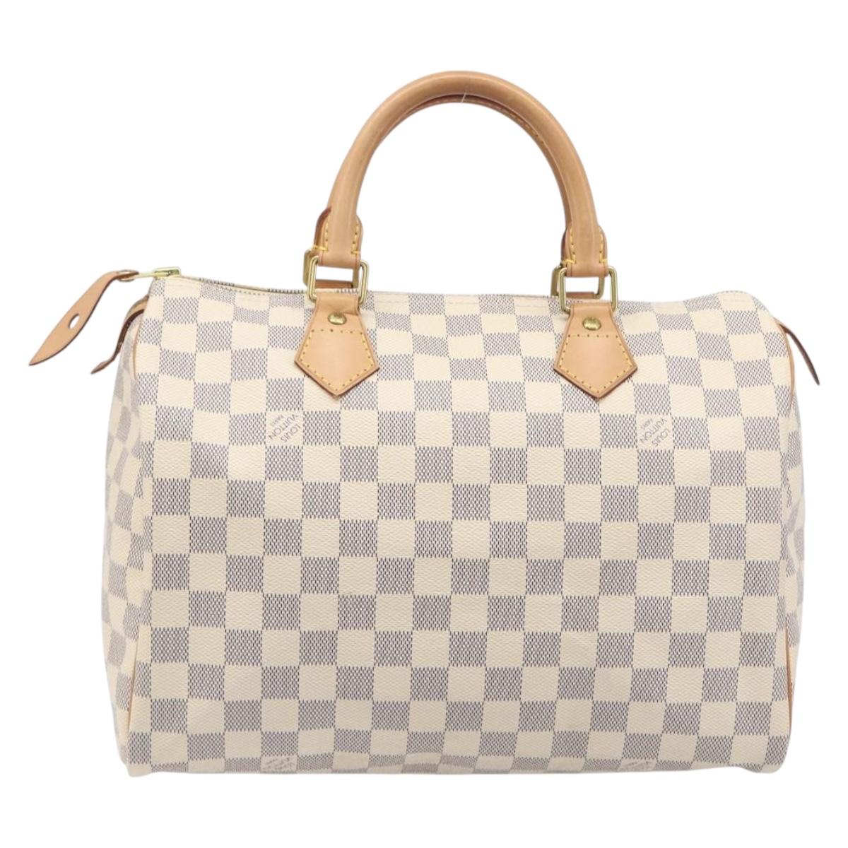LOUIS VUITTON Damier Azur Speedy 30 Hand Bag N41533 LV Auth 196914SAV
