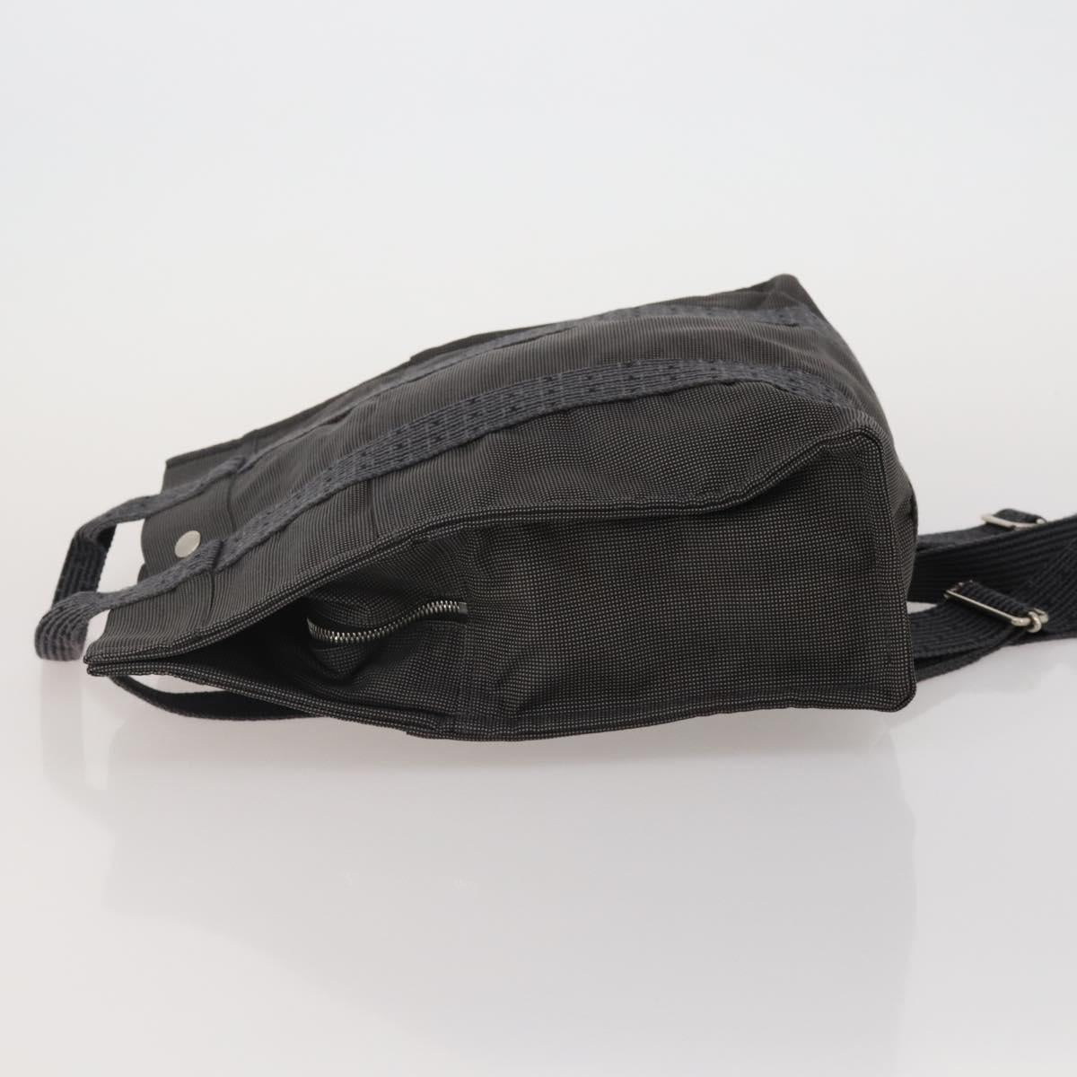 HERMES Sac A Dos Backpack Canvas Gray Silver Auth 196918A