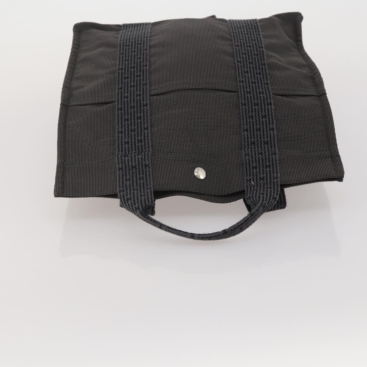 HERMES Sac A Dos Backpack Canvas Gray Silver Auth 196918A