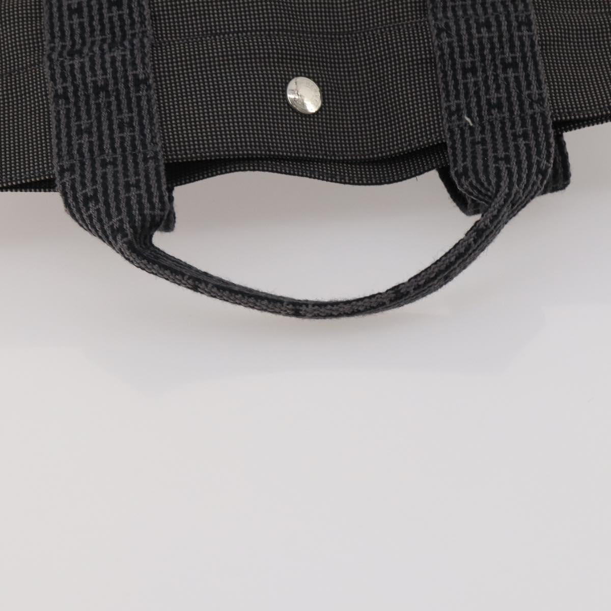 HERMES Sac A Dos Backpack Canvas Gray Silver Auth 196918A