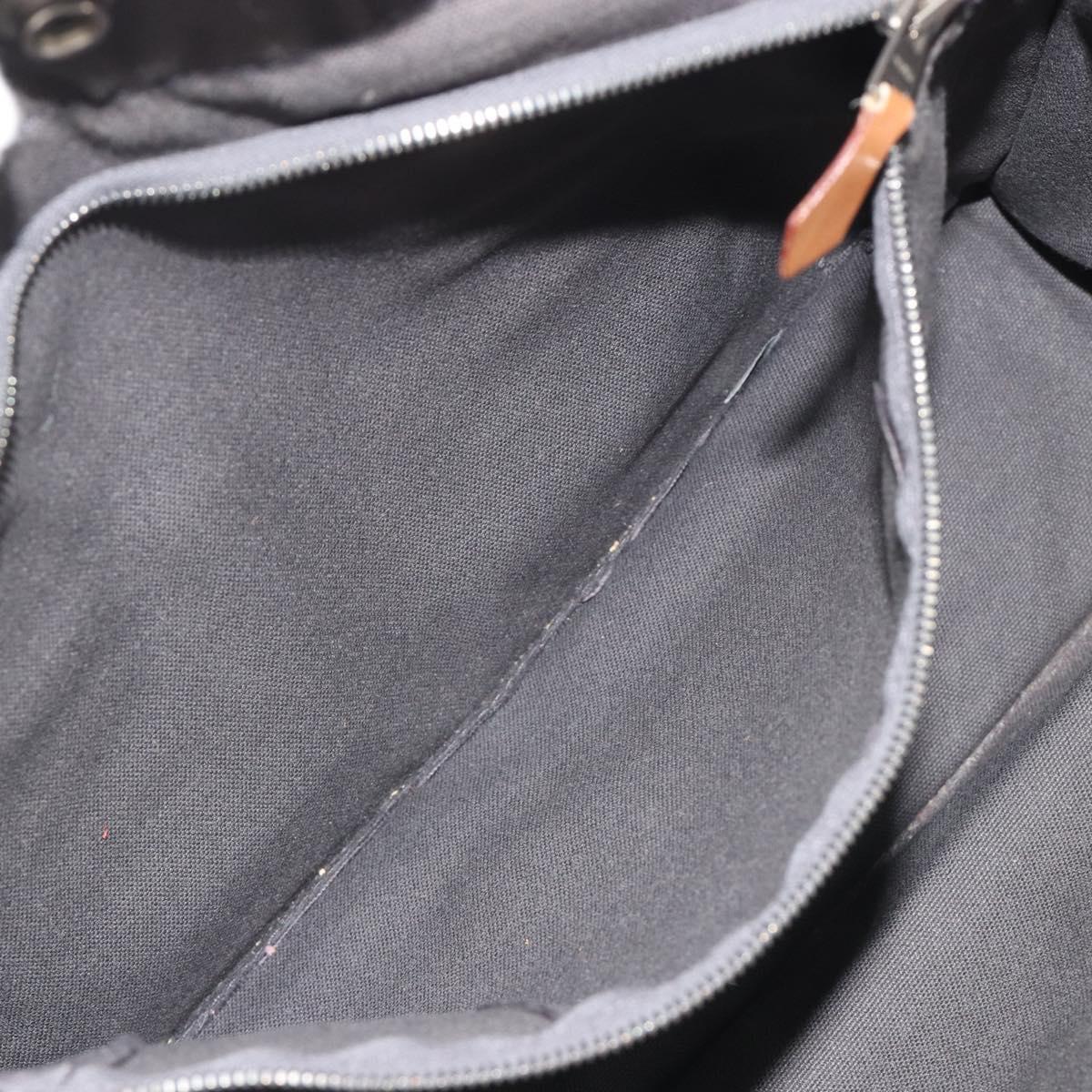 HERMES Fourre Tout PM Hand Bag Canvas Gray Silver Auth 196919A