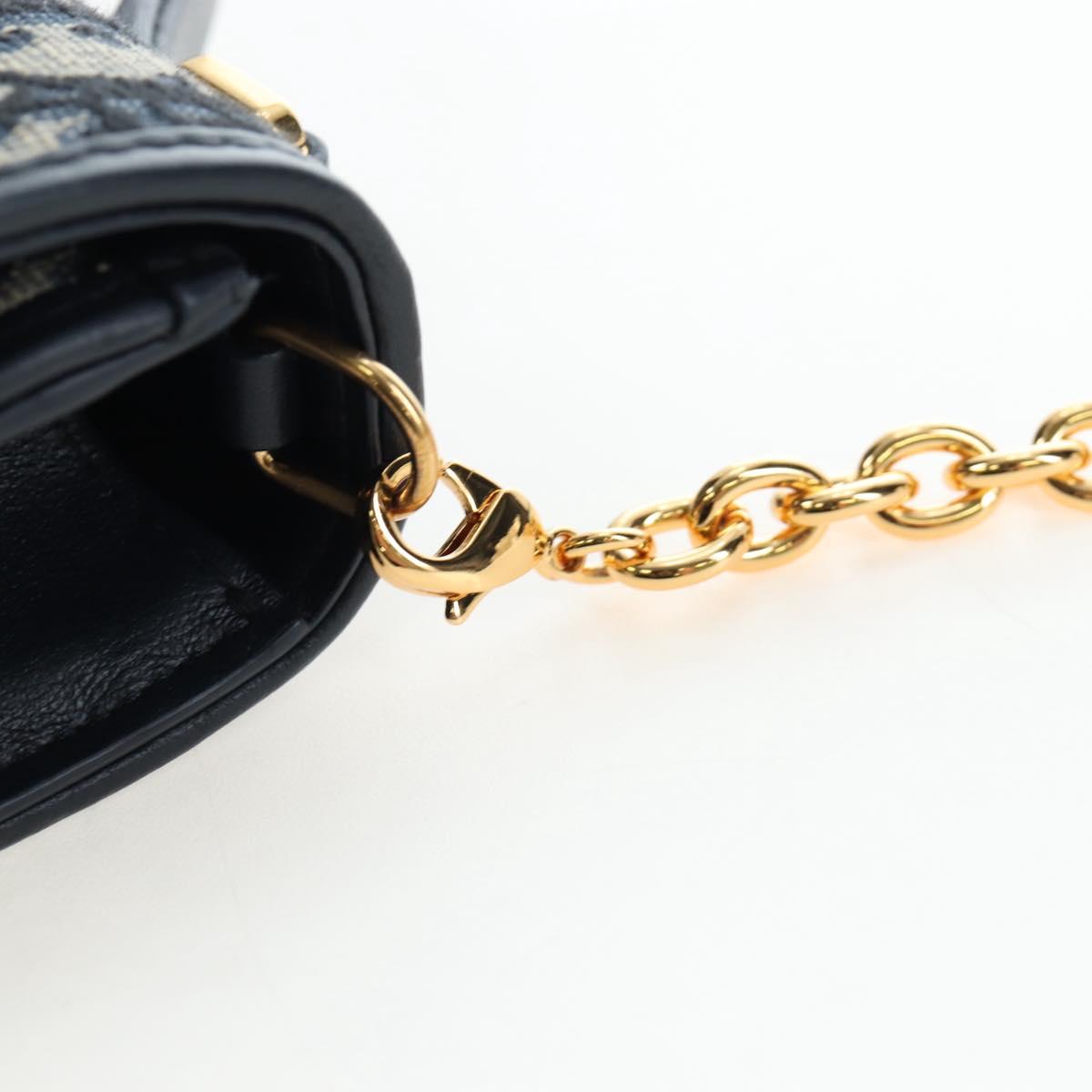 Christian Dior Trotter Canvas Dior 30 Montaigne Bag 2way Navy Gold Auth 196920SAM