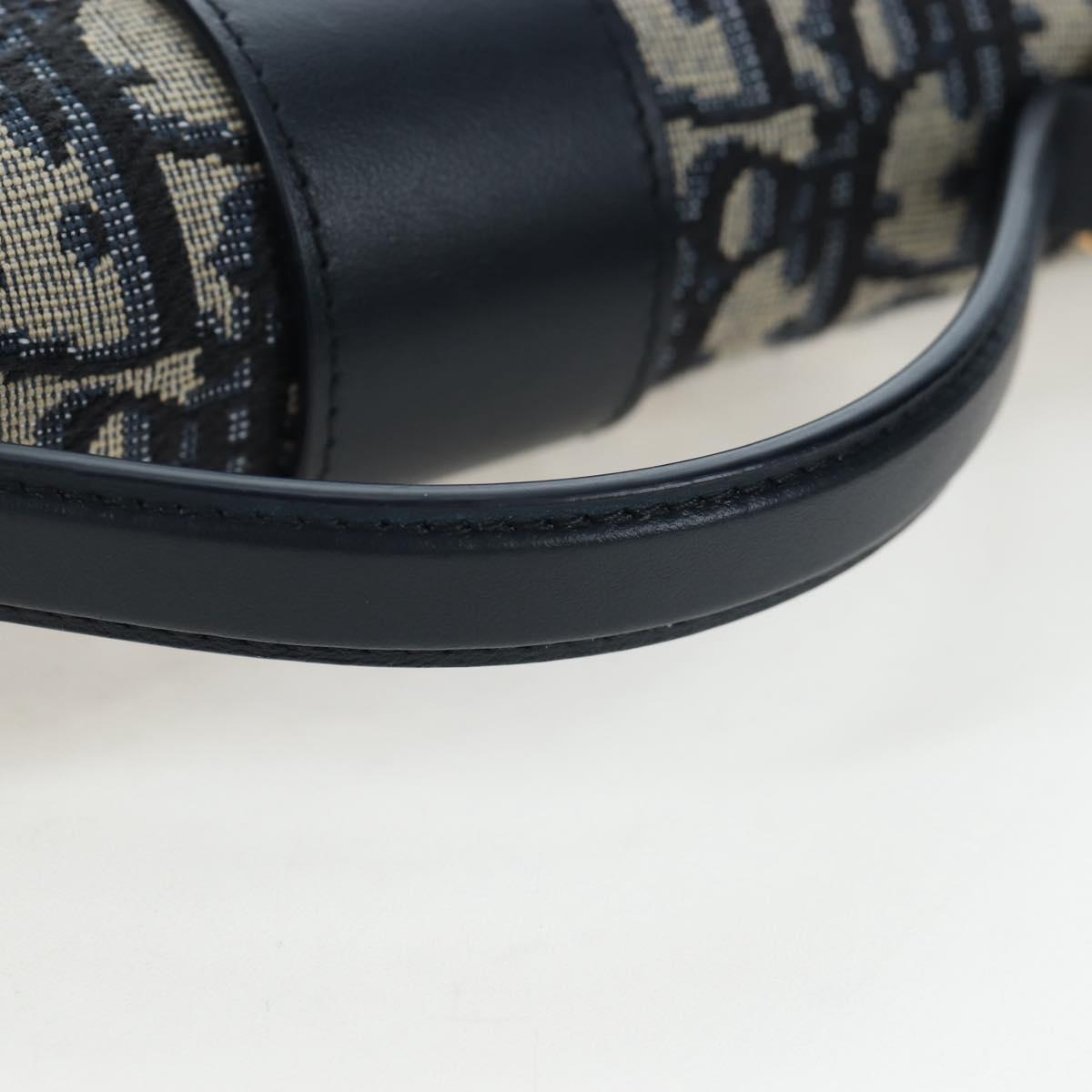 Christian Dior Trotter Canvas Dior 30 Montaigne Bag 2way Navy Gold Auth 196920SAM