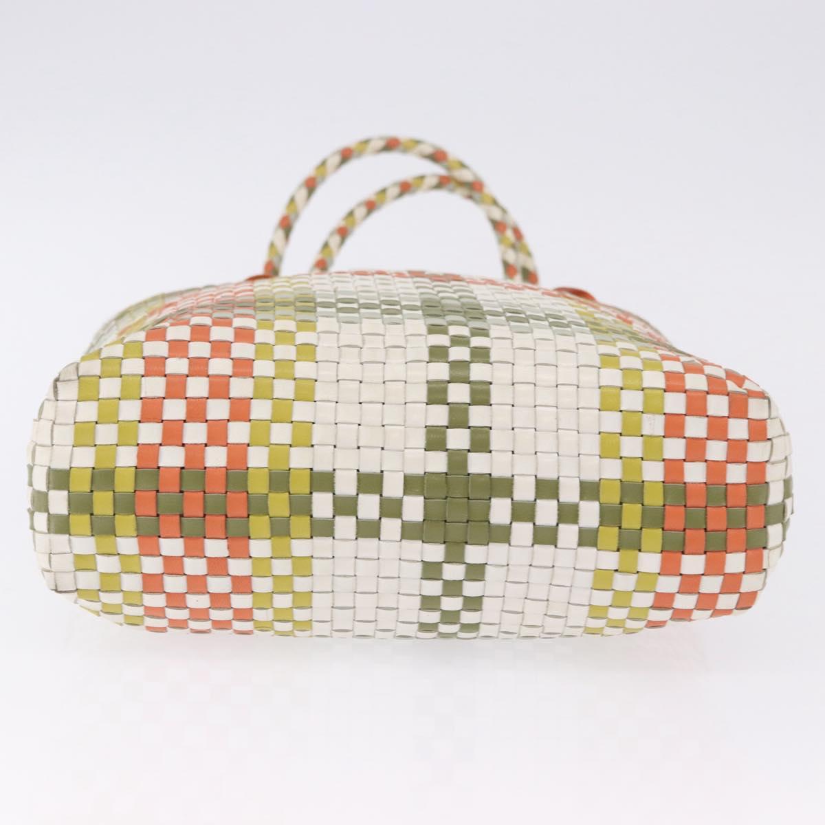 Salvatore Ferragamo Gancini Tote Bag Leather Multicolor Silver Auth 196921A