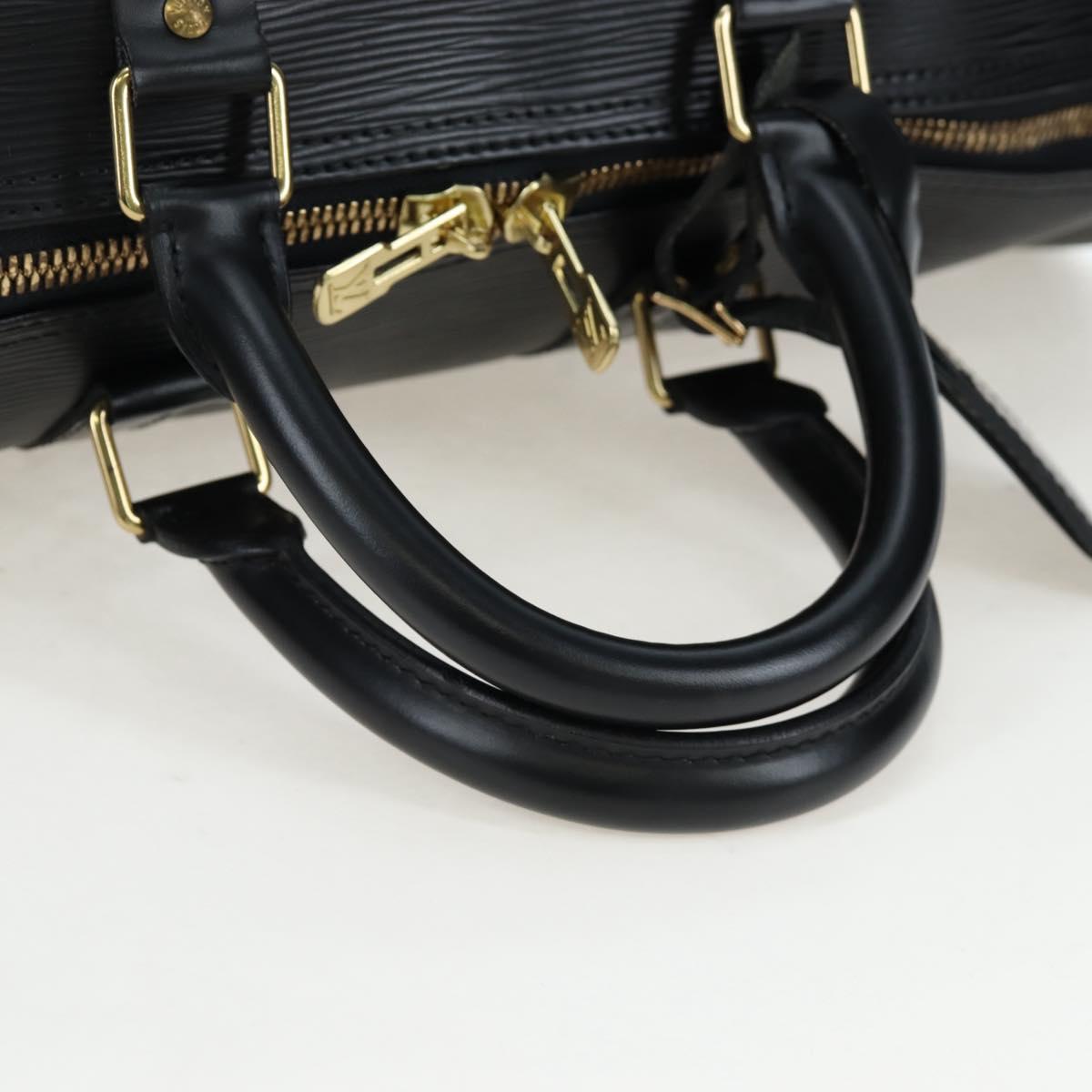 LOUIS VUITTON Epi Keepall 45 Boston Bag Black M42972 LV Auth 196925V