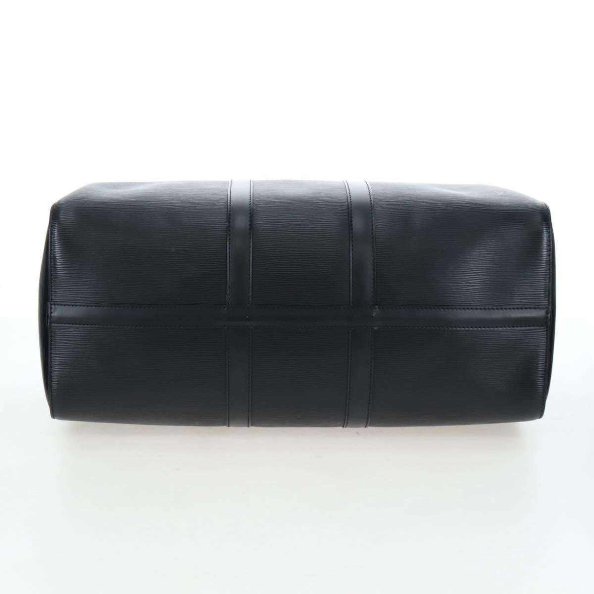LOUIS VUITTON Epi Keepall 45 Boston Bag Black M42972 LV Auth 196925V